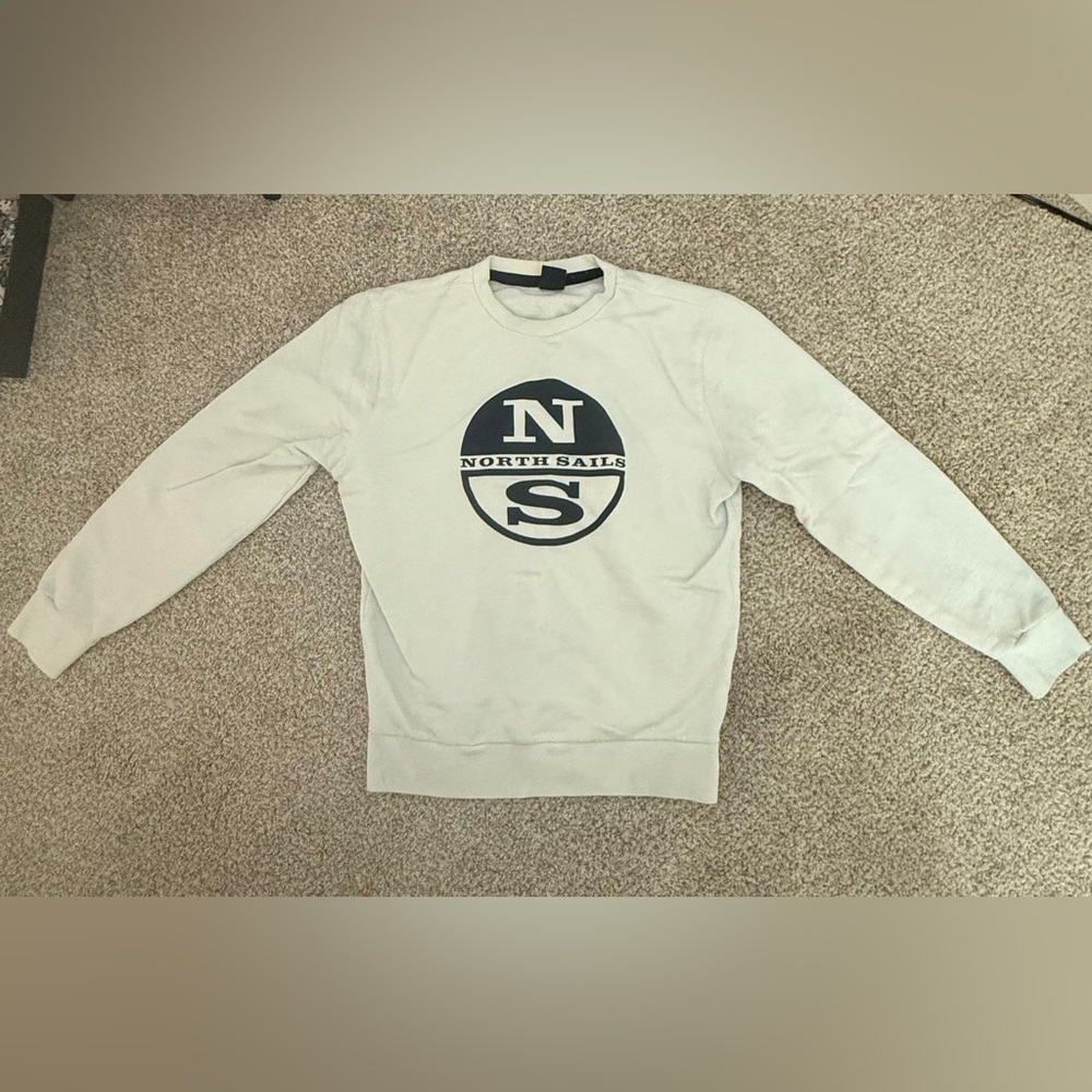 North Sails Men's White Crewneck Sweater